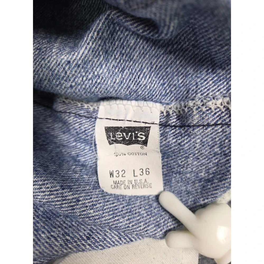Vintage Levi's 505 Regular Fit Jeans Mens W32 L36 Blue Made in USA 90s Denim - Picture 4 of 13